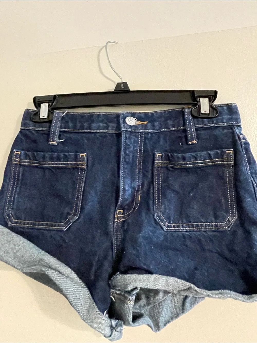 Old Navy Dark Blue Rolled Cuff Denim Shorts